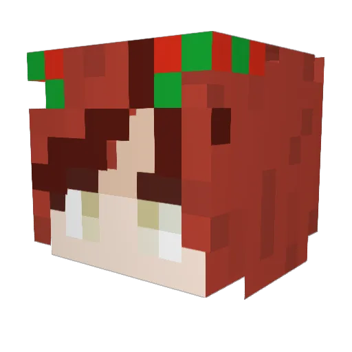 Durkes Minecraft avatar head, 3D render