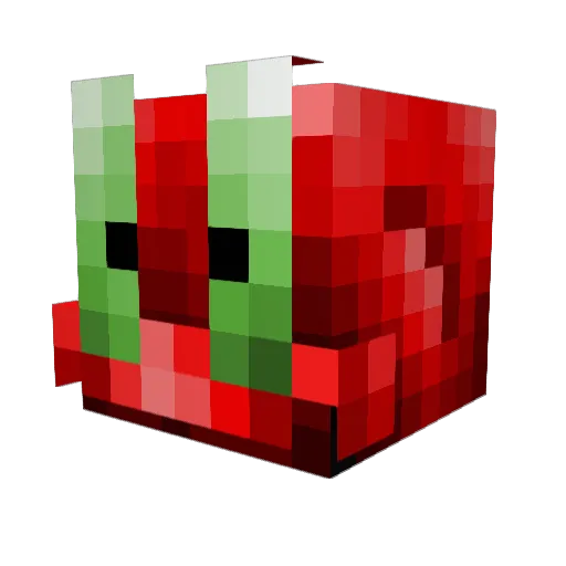 Durki Minecraft avatar head, 3D render