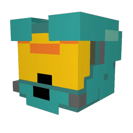 Durksam Minecraft avatar head, 3D render