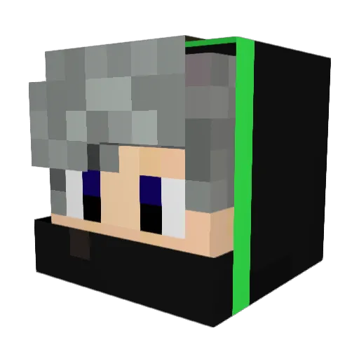 DurkutYT Minecraft avatar head, 3D render