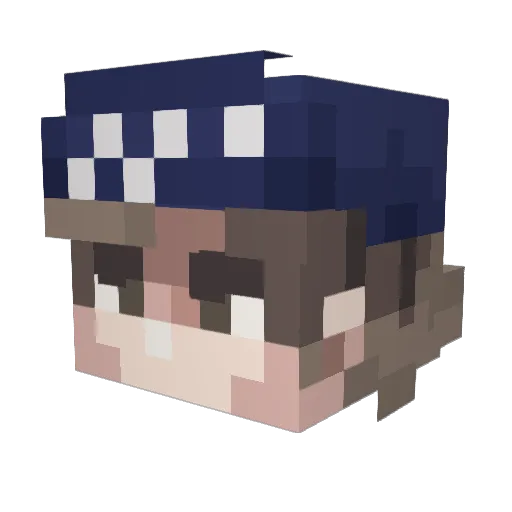 Durntje Minecraft avatar head, 3D render