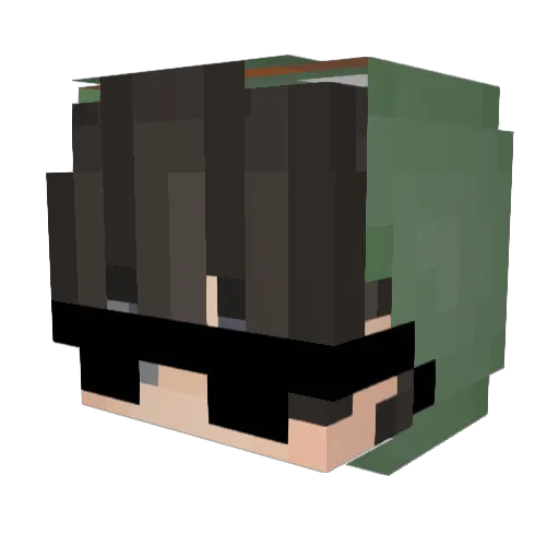 Duro Minecraft avatar head, 3D render
