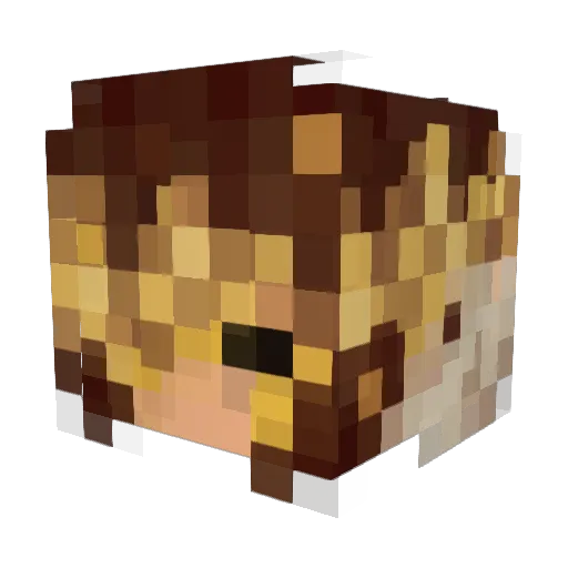 Durora Minecraft avatar head, 3D render