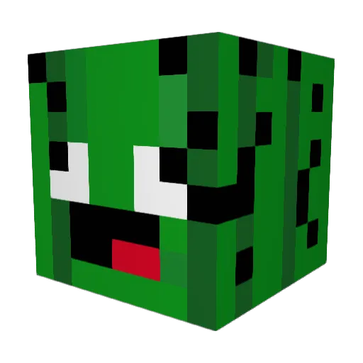 DurpyPickle Minecraft avatar head, 3D render