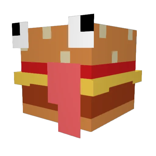 DurrrrrrrrB Minecraft avatar head, 3D render