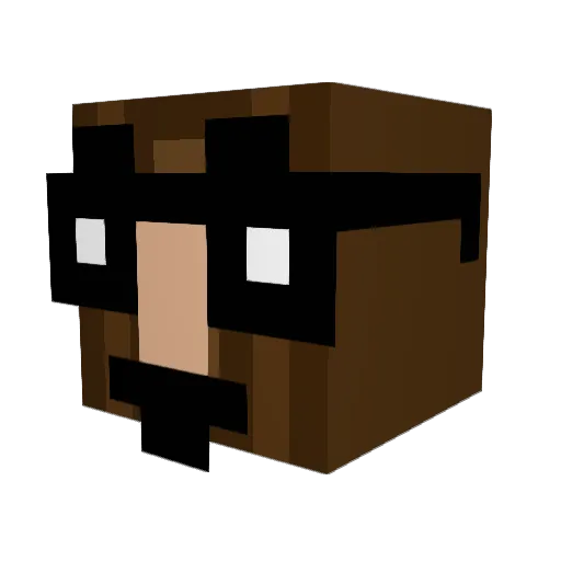 DurtyDanika Minecraft avatar head, 3D render