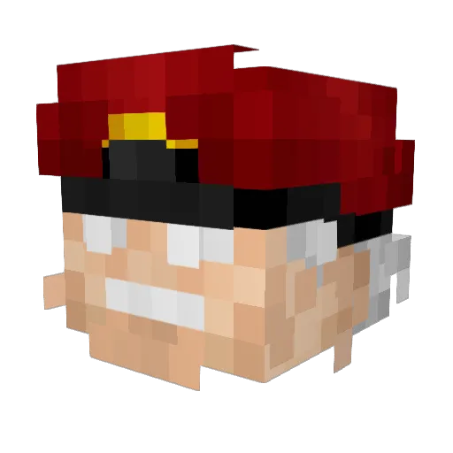 DuruV1 Minecraft avatar head, 3D render