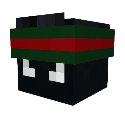 Duruga Minecraft avatar head, 3D render