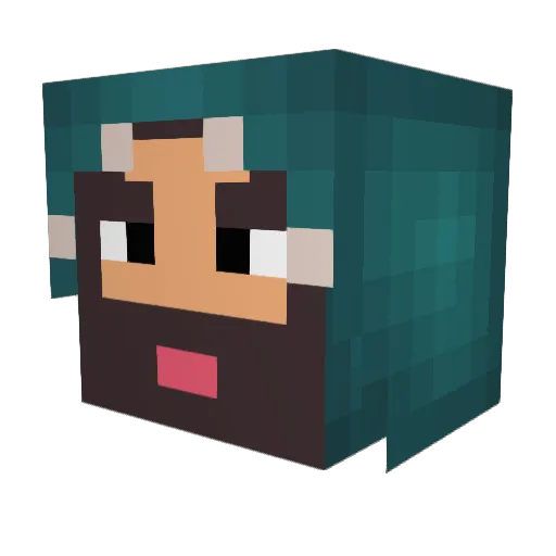 Durummixto Minecraft avatar head, 3D render