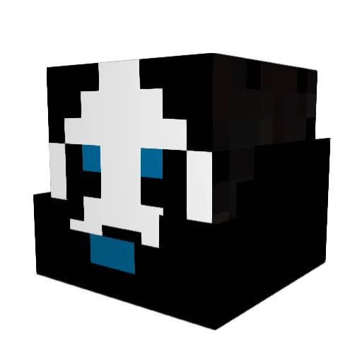 Duruwa Minecraft avatar head, 3D render