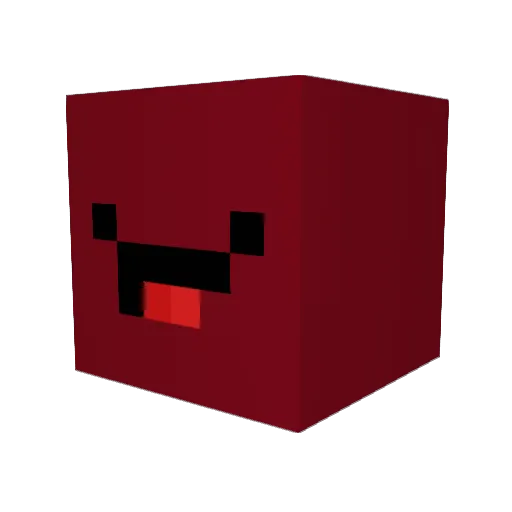 Dus1_ Minecraft avatar head, 3D render