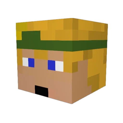 Dusco88 Minecraft avatar head, 3D render