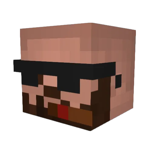 Duseo Minecraft avatar head, 3D render