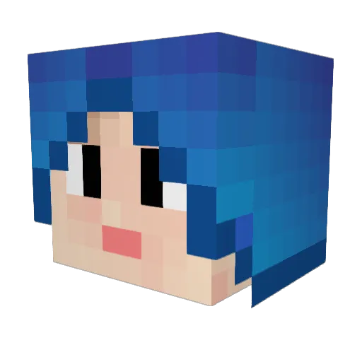 Dusheaz Minecraft avatar head, 3D render