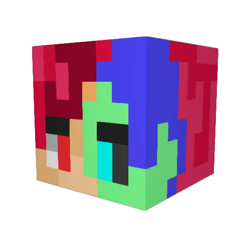 DushkasDumb Minecraft avatar head, 3D render
