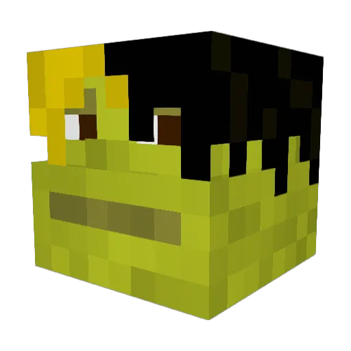 Dushkuno Minecraft avatar head, 3D render