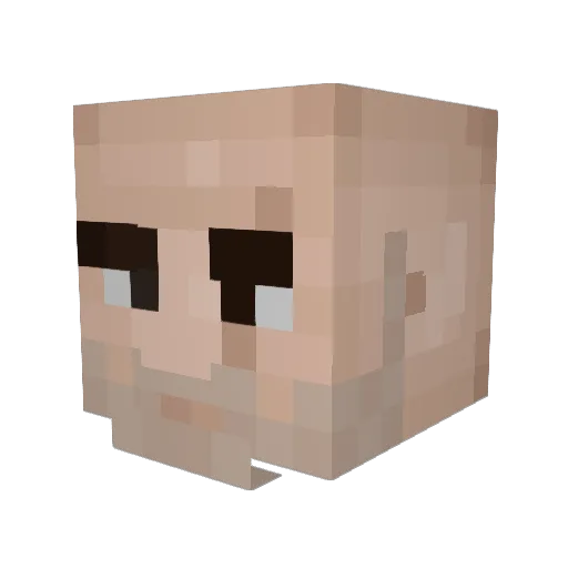 Dushnikh Minecraft avatar head, 3D render