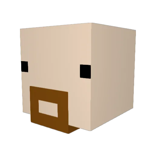 Dusito01 Minecraft avatar head, 3D render