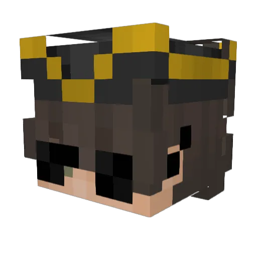 DuskCosmos Minecraft avatar head, 3D render
