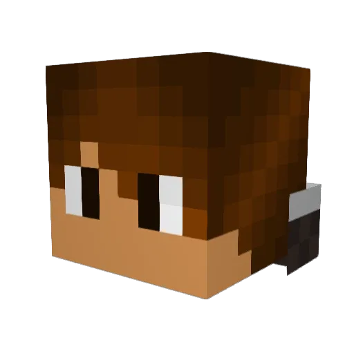 DuskD3mon Minecraft avatar head, 3D render