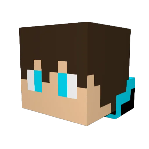 DuskDeity Minecraft avatar head, 3D render