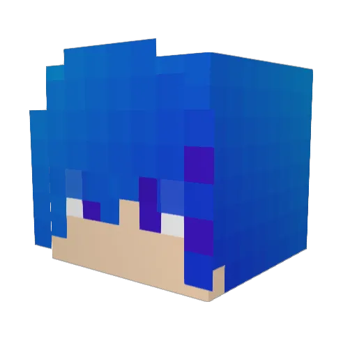 DuskRF Minecraft avatar head, 3D render