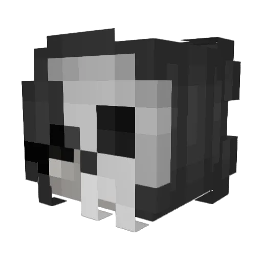 DuskRomance Minecraft avatar head, 3D render