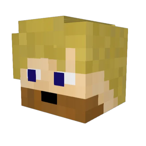 Dusk_Raven27 Minecraft avatar head, 3D render