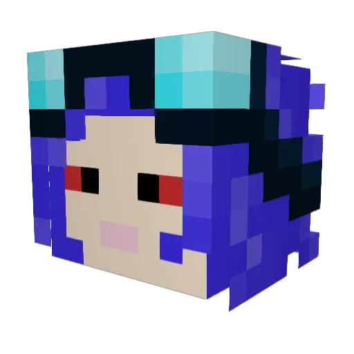 Duskfall07 Minecraft avatar head, 3D render