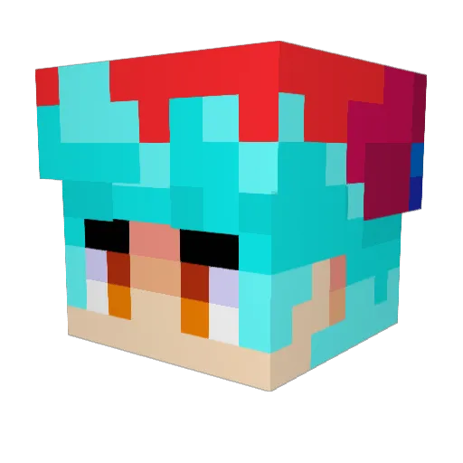 Duskfur Minecraft avatar head, 3D render