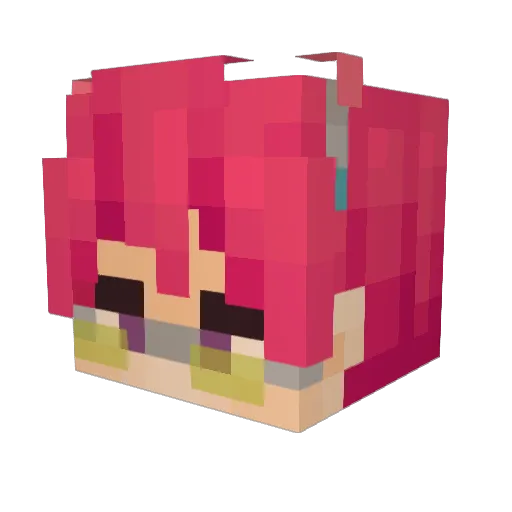 Duskfyre Minecraft avatar head, 3D render