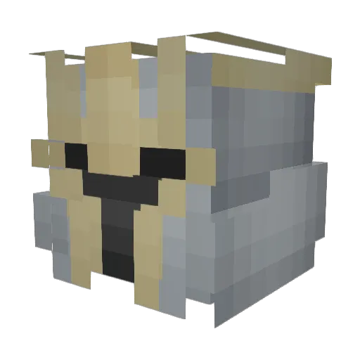 Duskhelt Minecraft avatar head, 3D render
