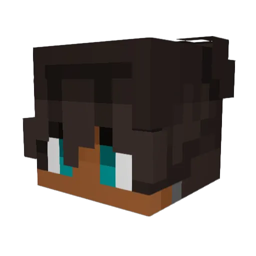 Duskii__ Minecraft avatar head, 3D render