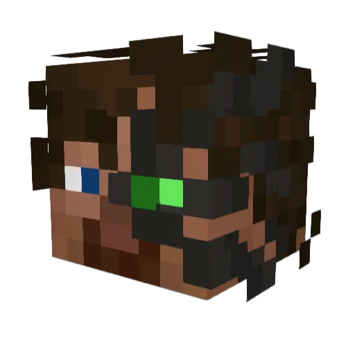 Duskomore Minecraft avatar head, 3D render