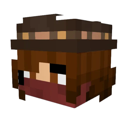 Dusktone Minecraft avatar head, 3D render