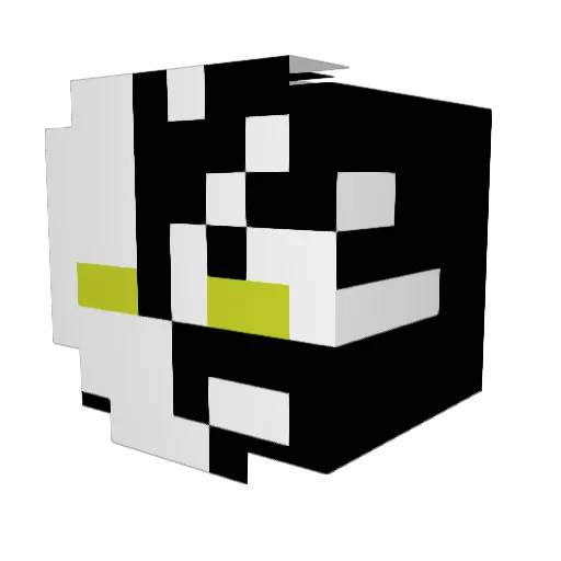 Duskull85 Minecraft avatar head, 3D render