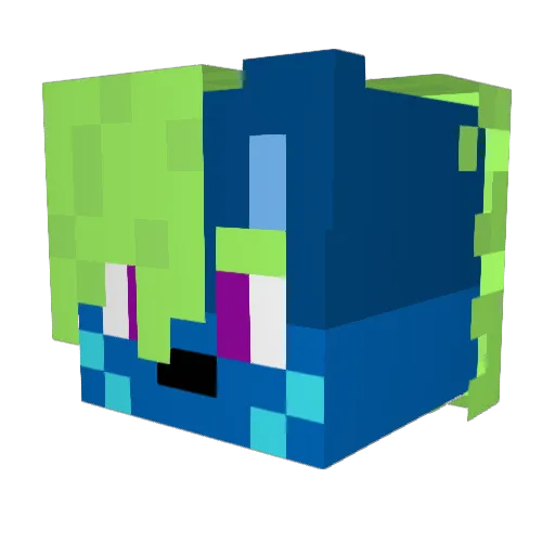 DuskyFen Minecraft avatar head, 3D render
