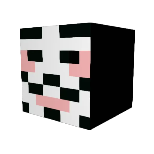 Dusssk Minecraft avatar head, 3D render