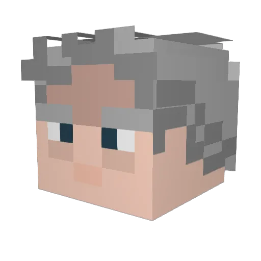 DustD Minecraft avatar head, 3D render