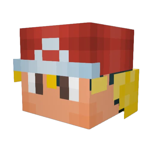 DustExil Minecraft avatar head, 3D render