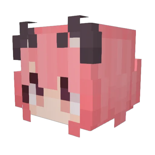 DustTeaNeo Minecraft avatar head, 3D render