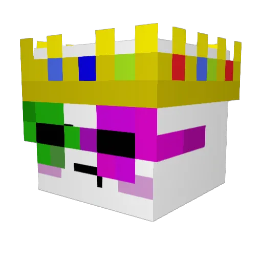 DustWasTaken Minecraft avatar head, 3D render