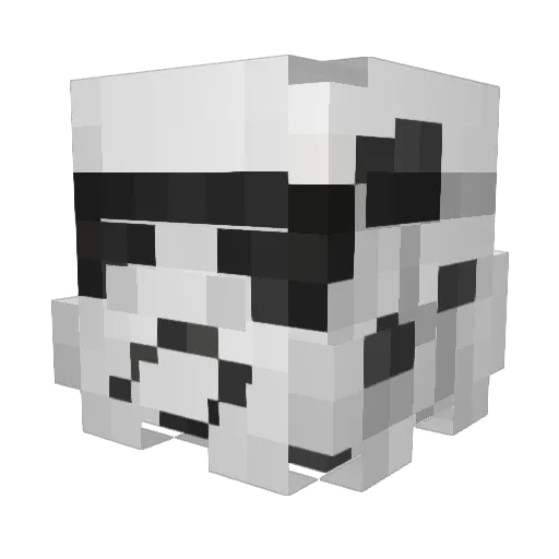 Dustballl Minecraft avatar head, 3D render