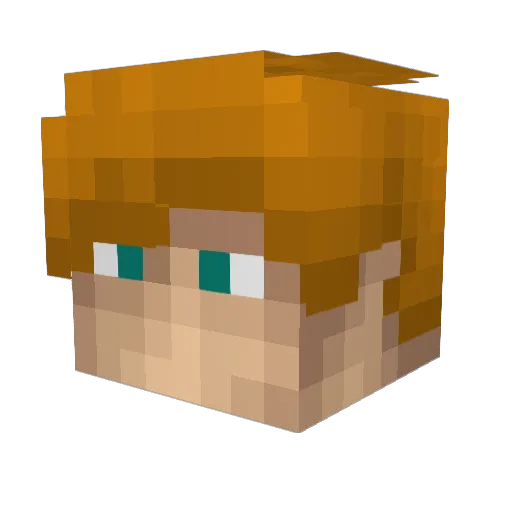 DustepCraft Minecraft avatar head, 3D render