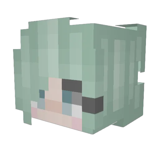 Dustette_Bear Minecraft avatar head, 3D render