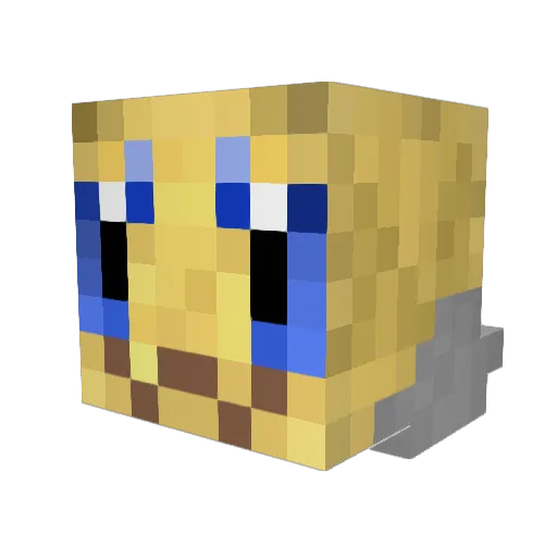 Dustfinity Minecraft avatar head, 3D render