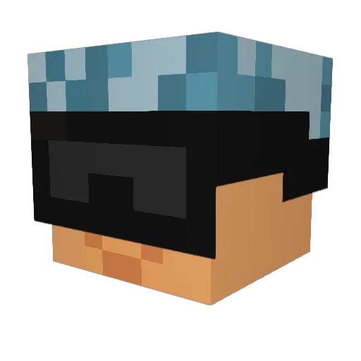 Dustin778 Minecraft avatar head, 3D render