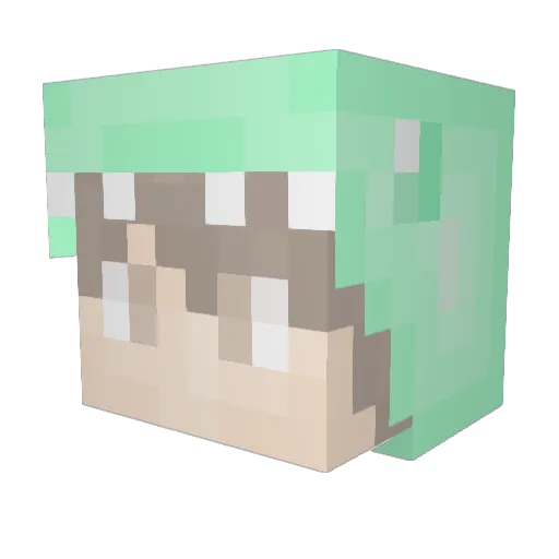 DustinVuong Minecraft avatar head, 3D render