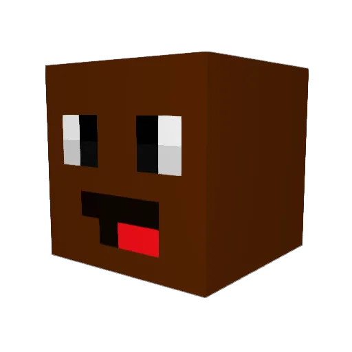 Dustiny123 Minecraft avatar head, 3D render
