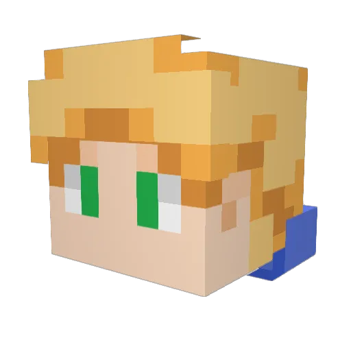 Dustman123 Minecraft avatar head, 3D render